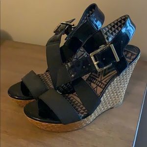 Jessica Simpson Black Wedges